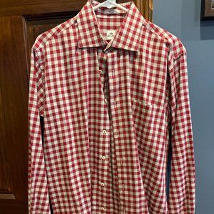 Peter Millar Cotton-Stretch Sport Shirt - Size Medium